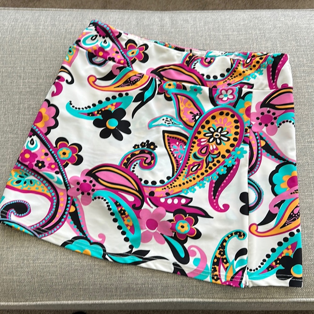 Aryeah Multi-colored Paisley Skort